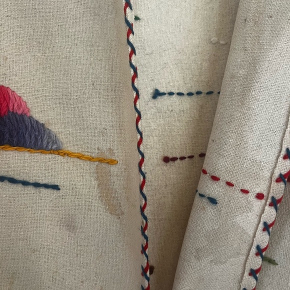 1940s Hand Embroidered Tourist Souvenir Festival Mexican Folk Wool Felt Jacket M - Picture 4 of 11